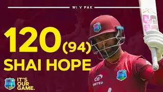 Captain's Innings 🫡 Shai Hope Hits ODI Century | West Indies v Pakistan 3rd ODI