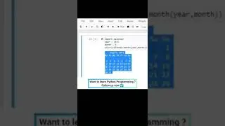 Python: print a calendar with using python code