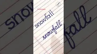 Snowfall in cursive #calligraphy #calligraphy #handwriting #viral #shorts #asmr #art ￼