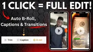 Free 1-Click AI Video Editor | Auto B-Roll, Transitions, Sound Effects in Seconds