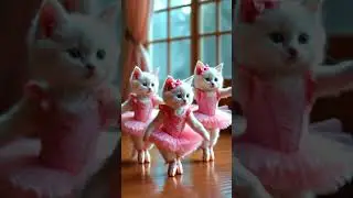 Pink Ballerina Kitty Lightning Ballet #Shorts #kitten #cute #dance #catlovers #dudidudidam