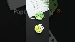 Paper ladybug 🐞 #diy #paper #craft #origami #paper craft #easycraft #papercraft #artandcraft
