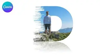 CREATE Distortion Text Effect for LETTER Portrait in Canva