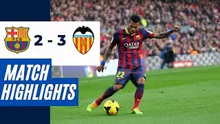 Barcelona 2-3 Valencia | La Liga 2014 Highlights & Goals! ⚽🔥 | HD