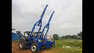 🚜 Sonalika 75 Pole Lifter & Post Hole Digger | Modern Farming Implements  @SonalikaTractorsIndia