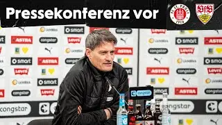 Die Pressekonferenz vor dem Spiel gegen den VfB Stuttgart