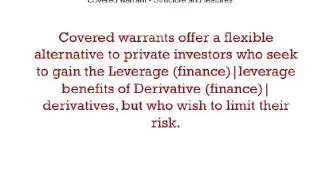 Covered Warrant
