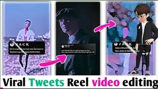 Instagram viral Tweets Reel video kaise banaye || Fake tweet reel video editing tutorial || #2023