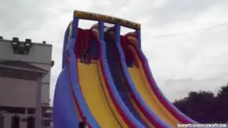 Exciting Zip Line Inflatable Slide! Ger More FUN from It!