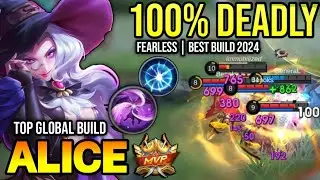 ALICE BEST BUILD 2024 | TOP GLOBAL ALICE GAMEPLAY | MOBILE LEGENDS✓