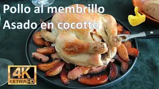 Pollo al membrillo asado en cocotte