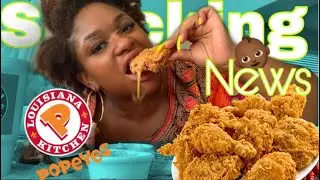 SHOCKING BABY NEWS 🤭| POPEYES CHICKEN MUKBANG