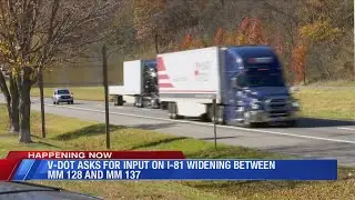 V-DOT asks for input on I-81 widening between MM 128 and MM 137