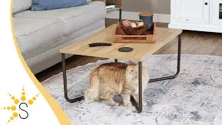 Sunnydaze Industrial Coffee Table with Cross Legs - CRO-119