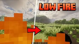 Low Fire Texture Pack for Minecraft (Low Visible Fire)