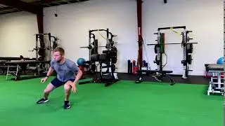 Side Shuffle to Sprint to Lateral Decel with stick