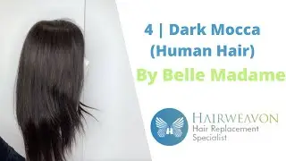 Colour 4 | Dark Mocca Human Hair by Belle Madame | Shown on Anastasia Long Large Wig