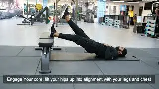 Elevated Reverse Plank single Leg