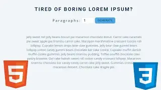 Lorem Ipsum Generator Using HTML,CSS and JavaScript Code | JS Project