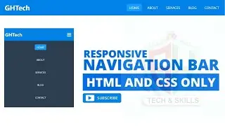 How To Create a Responsive Navbar Using HTML & CSS | Step By Step | For beginners  |  2023