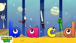 Alphabuddies Letters A-B-C-D | Yummy Flying Spoon| Abc Phonics Show for Kids | English Tree