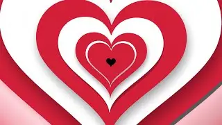 Red Love Heart Tunnel of Abstract Fast Movement Glow HD | Trend Background | FREE VJ Loops