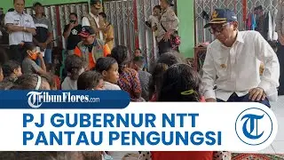 Pantau Pengungsi Gunung Lewotobi di Flores Timur, Pj Gubernur NTT Minta Kebutuhan Logistik Dipenuhi