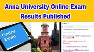 Anna University Online Exam Results Published 👍