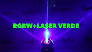 Mini Testa Mobile MUSHROOM LED RGB LASER Verde Green DJ Light Lamposhop