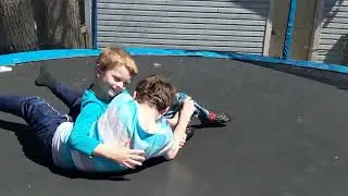 oviatt backyard trampoline wrestling