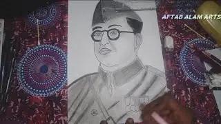 easy drawing netaji subhas chandra bose 😱