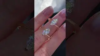 1ct Marquise Cut Geometric Luxury Engagement Wedding Rings for Her Engagement Moment or Wedding Day