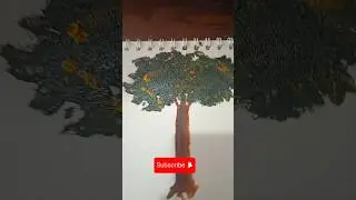 Beautiful tree painting easy tutorial for beginners #viralvideo #shorts #painting #tutorial #easy.