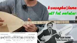 YARİM SENDEN AYRILALI #solfej kısasapbağlama alt tel notaları