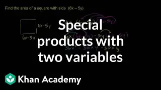 Example 3: Finding the square of a binomial with two variables | Algebra I | Khan Academy
