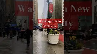 A walk in the rain through the streets of New York City 🇺🇲#newyorkcity