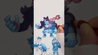 イイネイヌ、マシマシラ、キチキギスの塗り絵を3色チャレンジ！#pokemon #ポケモン