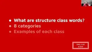 ENGL 1120 Structure Class Words