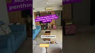 marvel zephyr 3 bhk penthouse for rent furnished 75 kkharadi pune.