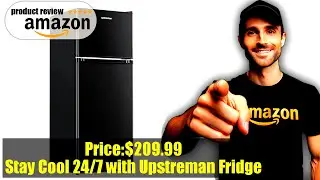 Order Upstreman 4.0 Cu.Ft. Double Door Refrigerator with Freezer, Mini Fridge for Office,Dorm,