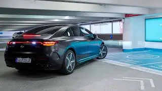 MERCEDES highly automated and DRIVERLESS PARKING - IMPRESSIVE technology (EQE Saloon)