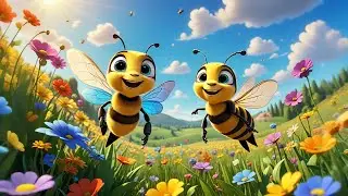 Seven Little Bees Buzz in a Line | Kids Song | Nursery Rhymes and Baby Songs