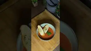 Gazpacho 🍅🥒🌶️ #aestheticrecipe #easyrecipe #gazpacho #summerrecipes #homecook