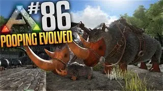ARK Survival Evolved Tribes Gameplay - S3 Ep 86 - Taming a Woolly Rhino and Baby (Ark Woolly Rhino)