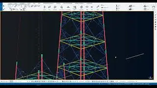 Tekla Structures (xsteel):HOW TO DRAW 60M LATTICE L PROFILE 4LEGTOWER (2022)