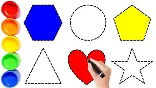 Shapes Drawing For Kids | Learn 2D Shapes | Colors For Toddlers | Preschool Learning | Shapes Name 