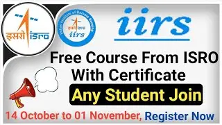 FREE Courses from ISRO with Certificates | ISRO Launched Free Certification Course in 2024