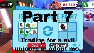 SUCCESSFUL! Trading For A EVIL UNICORN in ADOPT ME part 7 | ItsWinterWilson. #adoptme #roblox #trade