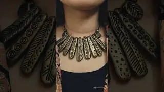 CREATE Your Own TRIBAL Necklace at Home! #shorts #diy #art #craft #clay #clayart #tribal #viral