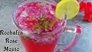 🌹Roohafza lemon drink | Rose mojito | Rooh afza summer drink recipes | Sabja drink for weightloss |